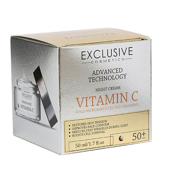 اکسکلوسیو کرم شب حاوی ویتامین ث و سرامید 50 میل exclusive