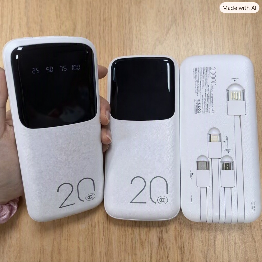 پاوربانک ZUZG 20000 بهمراه 4 کابل متصل