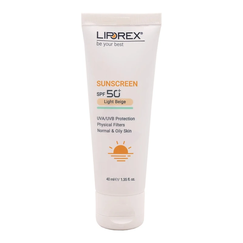 کرم ضد آفتاب رنگی لیپورکس SPF 50 مدل L-O مناسب پوستهای چرب و معمولی حجم 40 میلیلیتر