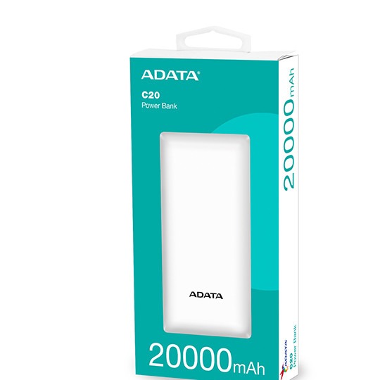 پاوربانک فست شارژ ADATA 15W 20000mAh مدل C20-گارانتی شرکتی-کد6487