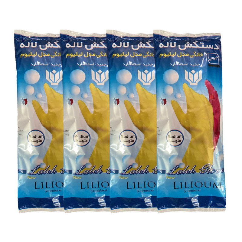 دستکش آشپزخانه لاله مدل لیلیوم بسته 4 عددی مدل 1