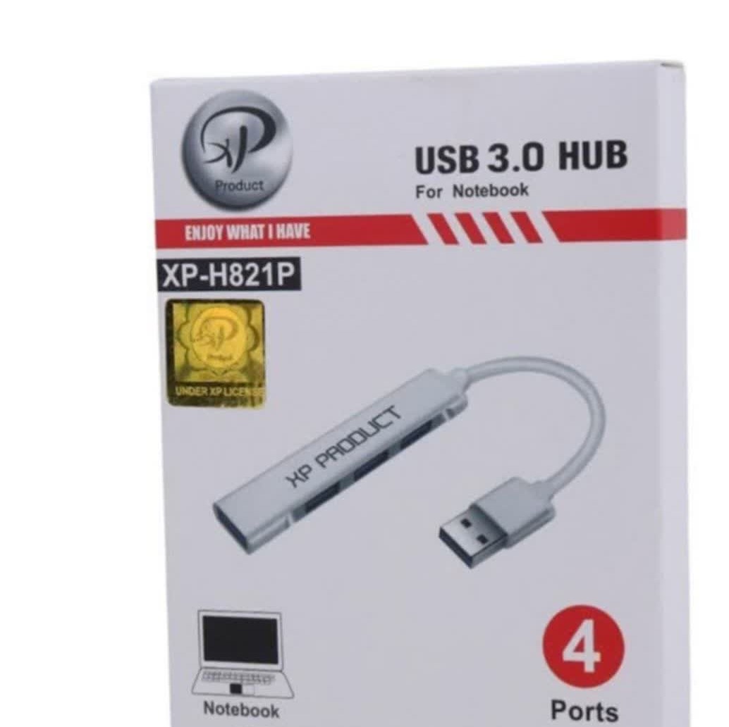 هاب USB 3.0 ایکس پی-پروداکت مدل H821P، دارای 4 پورت USB 3.0
