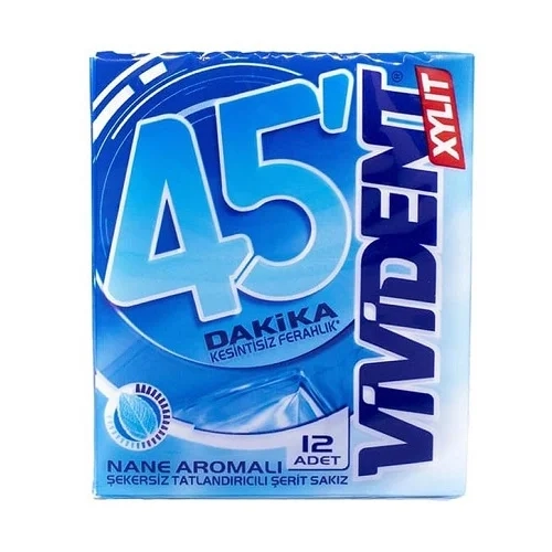 آدامس ویویدنت Vivident استورمینگ طعم نعنایی 45 دقیقه 18 بسته 12 عددی