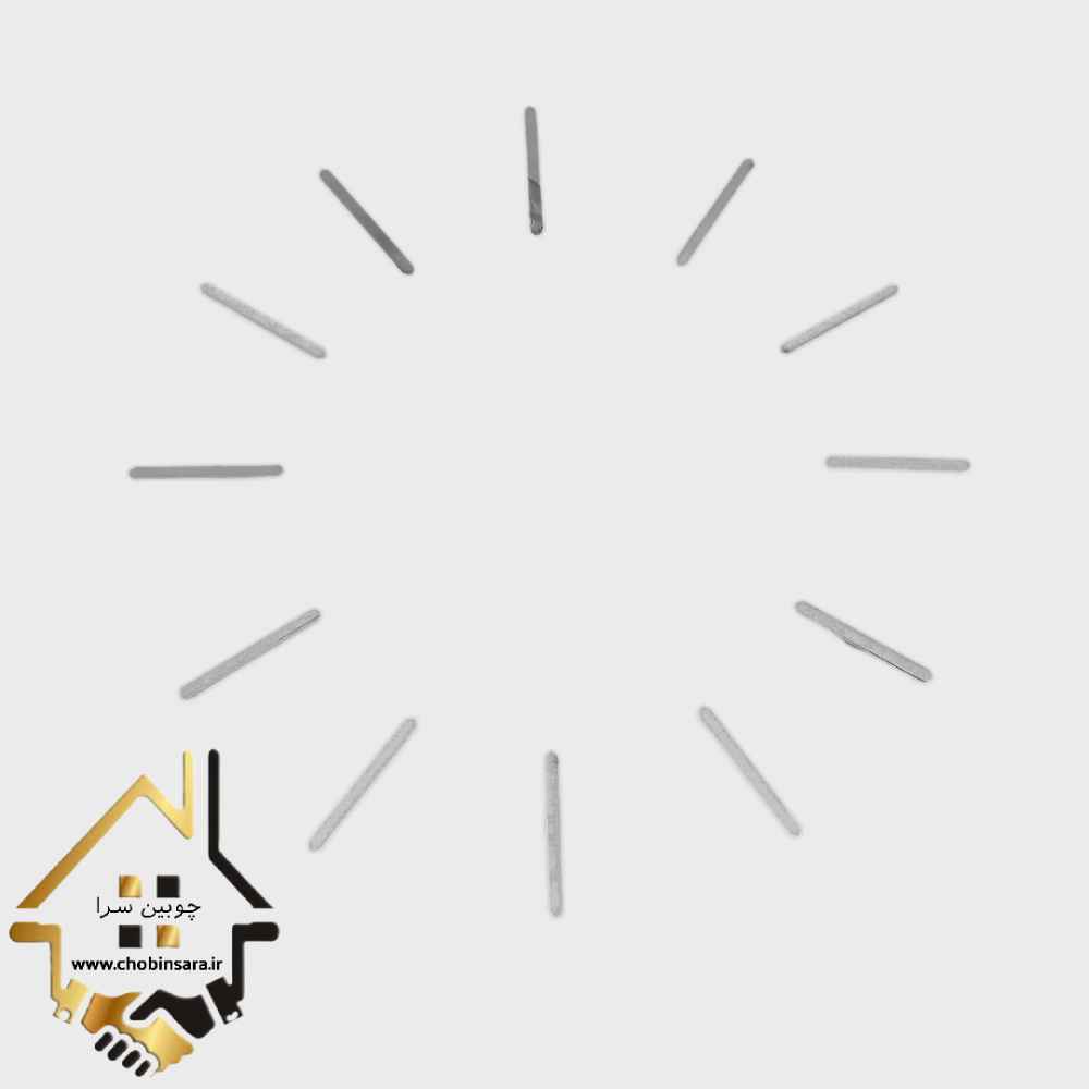نشانگر اعداد ساعت دیواری مولتی نقره ای 5 سانتی