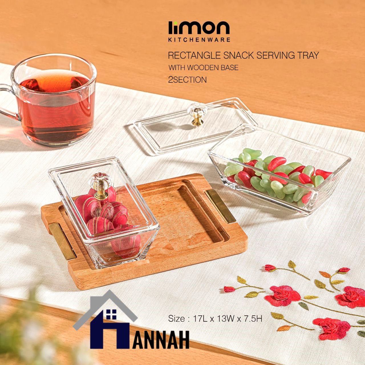 اردو مستطیل دوخانه پایه چوبی