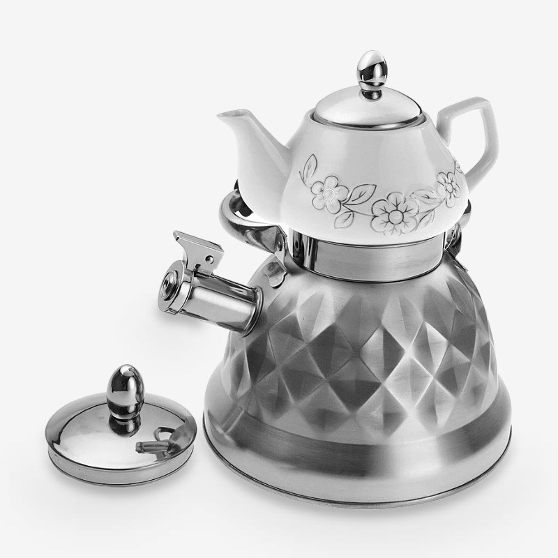 ست کتری و قوری مدل 4036 گنجایش کتری 3 لیتر گنجایش قوری 0.75 لیتر