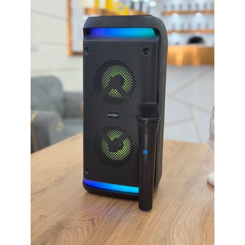 اسپیکر چمدانی گریت نایس GTS-2088 همراه میکروفون و رقص نور RGB
