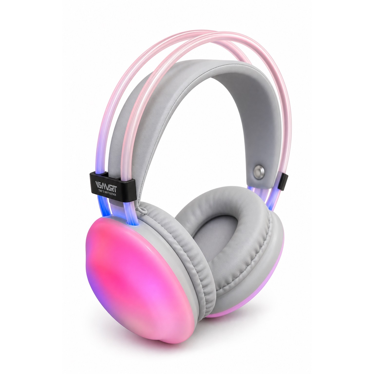هدفون بلوتوثی و گیمینگ VSAMART مدل VS-911 مجهز به تکنولوژی Pure Bass و نورپردازی RGB طراحی تاشو