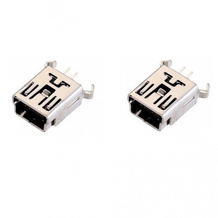کانکتور مادگی USB-B Mini مدل ایستاده بسته دو عدی