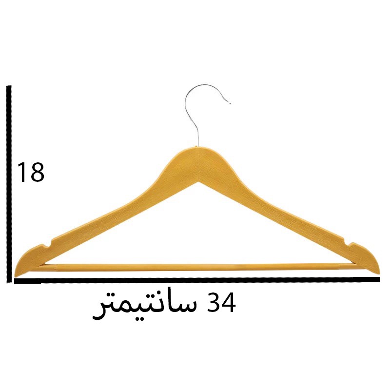 چوب لباسی مدل طرح چوب کد SS34 بسته 6 عددی(ارسال پس کرایه و به عهده مشتری)