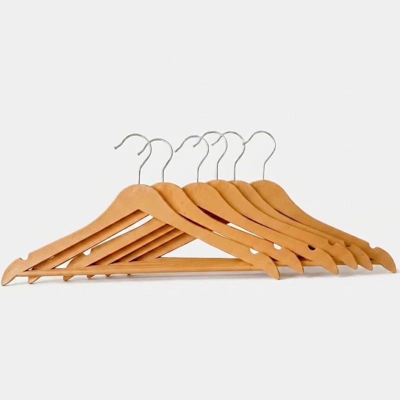 چوب لباسی مدل طرح چوب کد SS34 بسته 6 عددی(ارسال پس کرایه و به عهده مشتری)