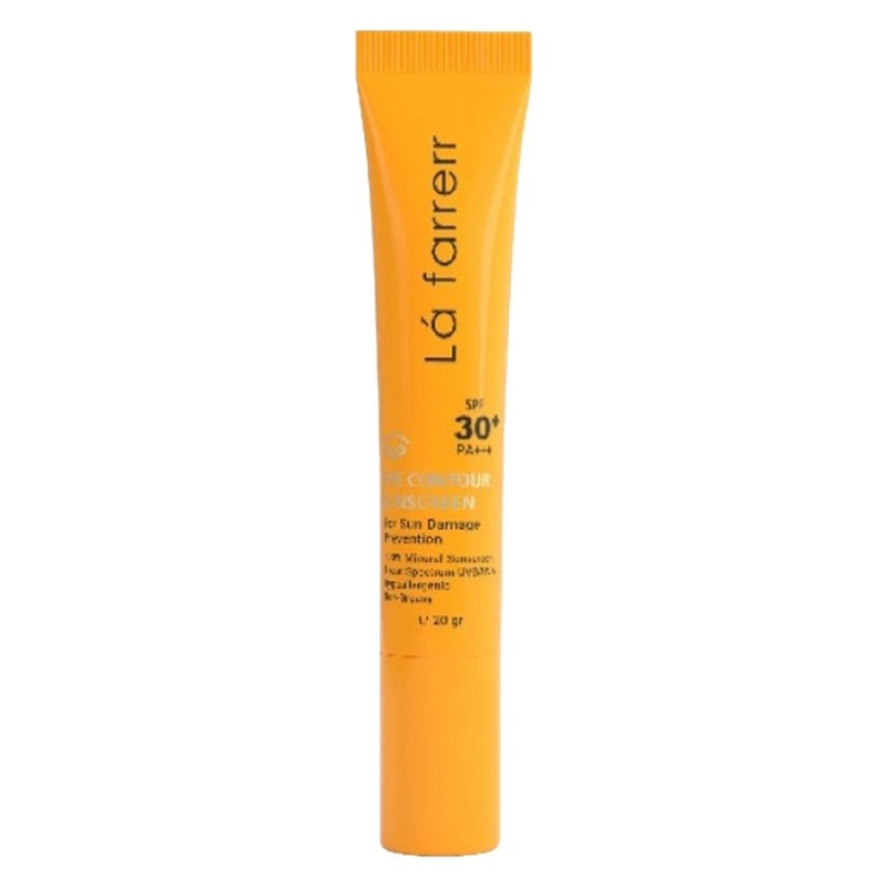 کرم ضد آفتاب دورچشم بدون رنگ لافارر، 30 SPF، مدل مینرال، مناسب انواع پوست و حجم 15 میلیلیتر، محافظت کننده در برابر اش...