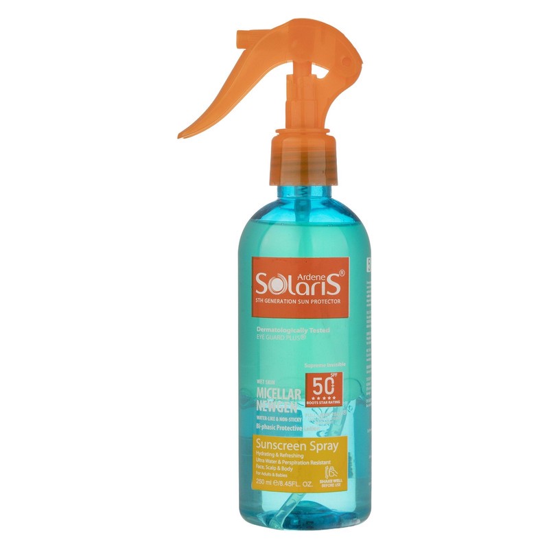 لوسیون دوفازی ضدآفتاب آردن سولاریس مدل Micellar Newgen، حجم 250 میلیلیتر مدل 1