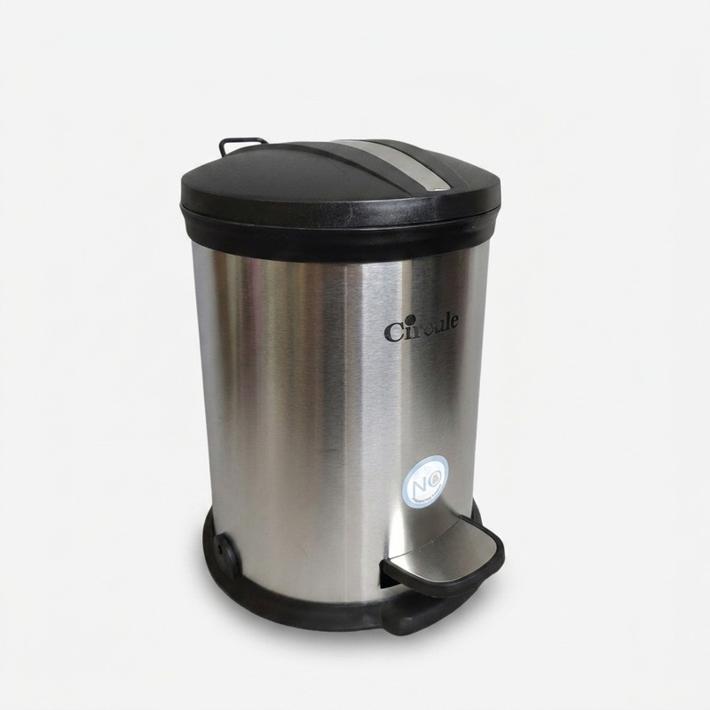 سطل زباله پدالی سرکیول مدل 5 استیل
