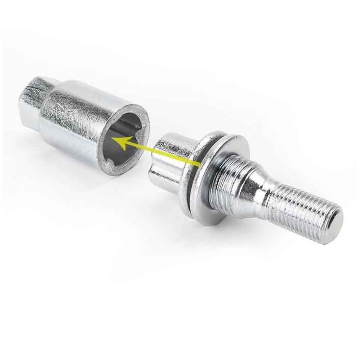 پیچ چرخ و رینگ ضد سرقت خودرو چیکال مدل M-58 مناسب برای پژو 207 مجموعه 6 عددی