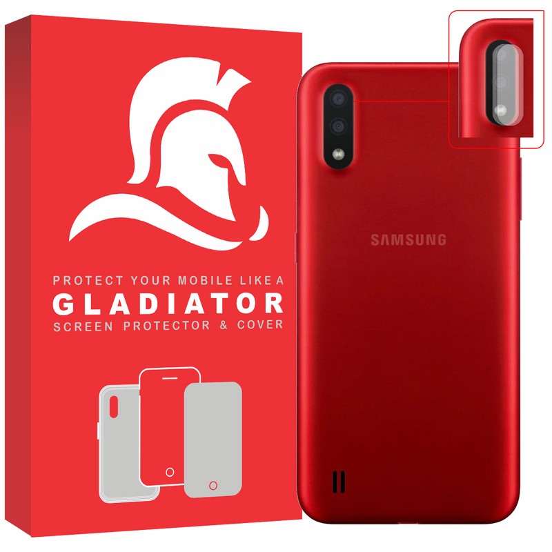 محافظ لنز دوربین گلادیاتور مدل GCS2000 مناسب برای گوشی موبایل سامسونگ Galaxy A01 بسته دو عددی
