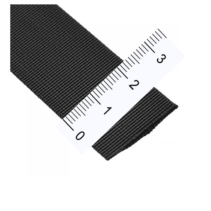 بند کیف مدل نوار گان برزنت 2.2cm-Bla- طول ده متر