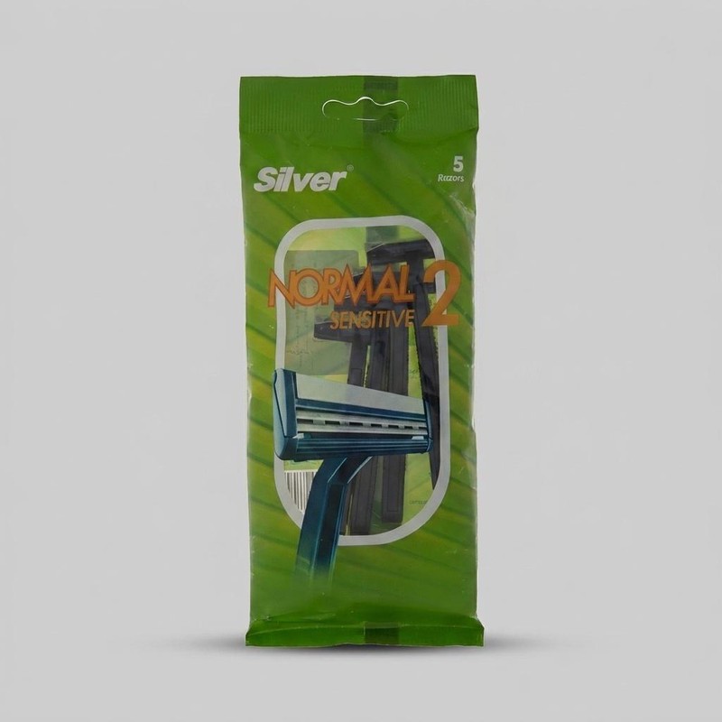 خودتراش سیلور مدل Normal 2 Sensitive بسته 5 عددی