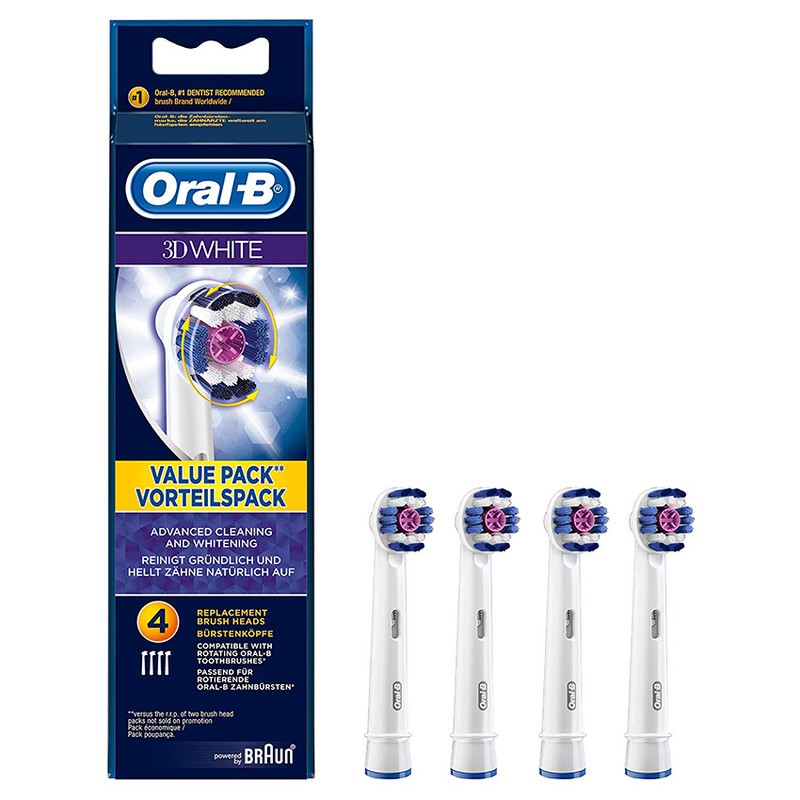 سری یدک مسواک برقی اورال-بی مدل 3D White بسته 4 عددیمدل 1