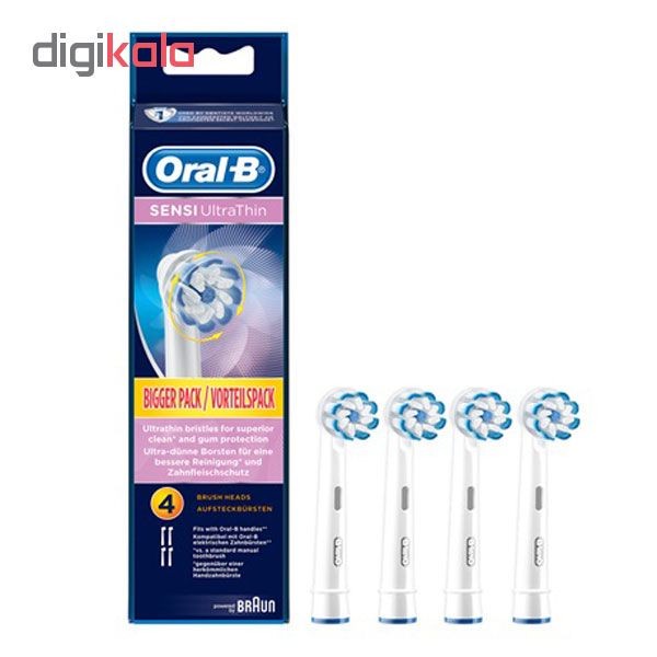 سری یدک مسواک برقی اورال-بی مدل SENSI ULTRATHIN بسته 4 عددیمدل 1