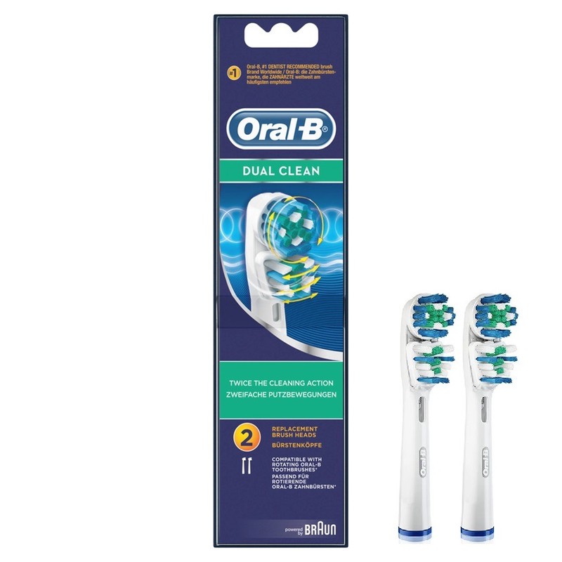 سری یدک مسواک برقی اورال-بی مدل DUAL CLEAN بسته 2 عددیمدل 1