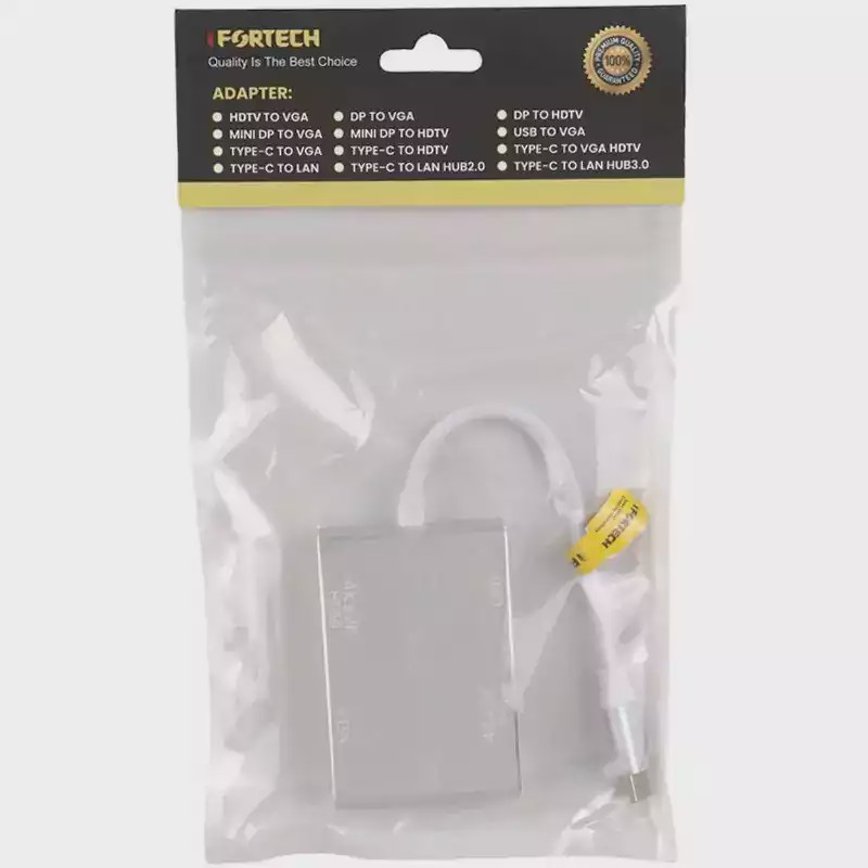تبدیل Type-C TO HDMI VGA USB3.0 DVI آی فورتک IFORTECH