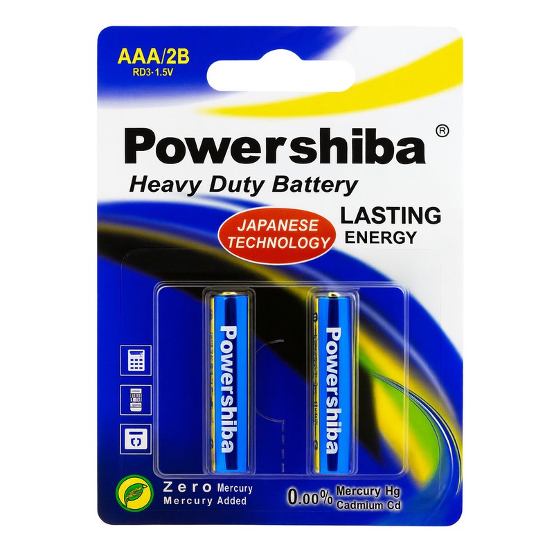 باتری نیم قلمی پاور شیبا مدل ULTRA HEAVY DUTY R03 بسته 2 عددی