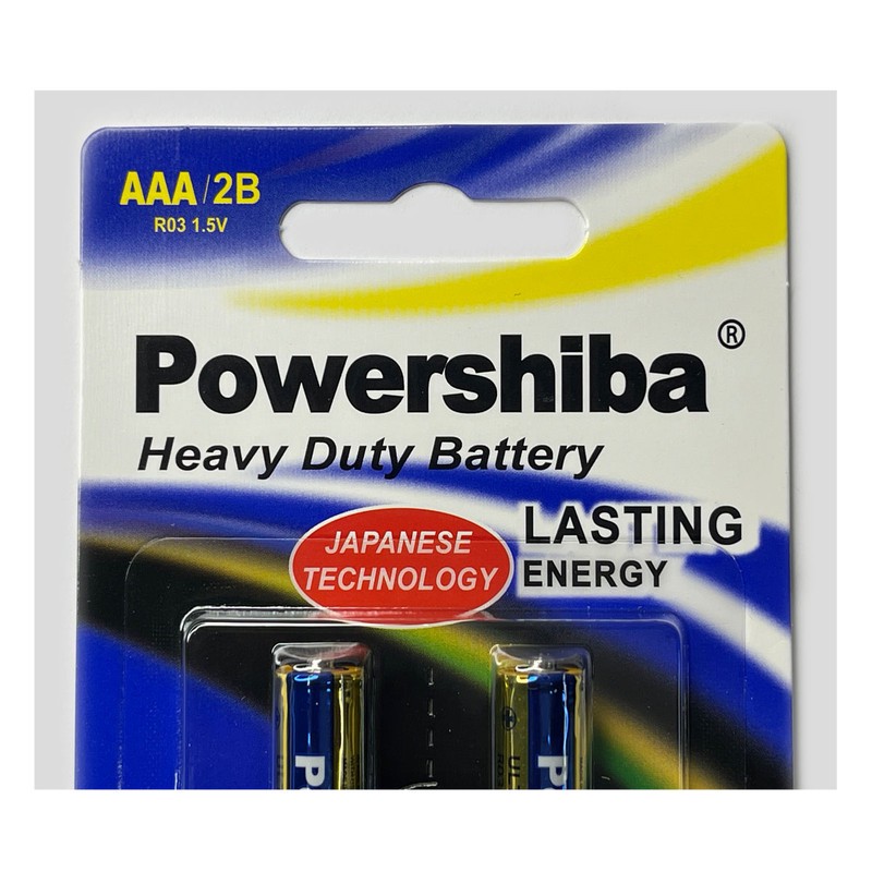 باتری نیم قلمی پاور شیبا مدل ULTRA HEAVY DUTY R03 بسته 2 عددی