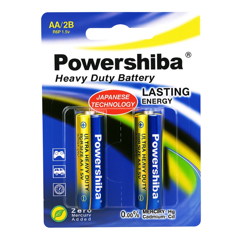 باتری قلمی پاور شیبا مدل ULTRA HEAVY DUTY R6P بسته 2 عددی