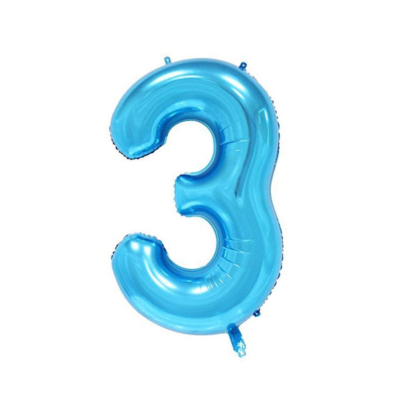 بادکنک فویلی بانیبو مدل Foil Balloon طرح عدد 3