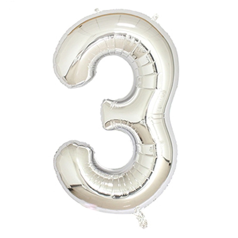 بادکنک فویلی بانیبو مدل Foil Balloon طرح عدد 3