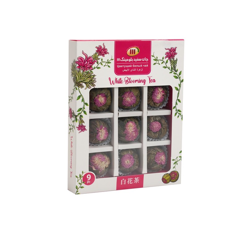 چای سفید بلومینگ 111 - 100 گرم بسته 9 عددی