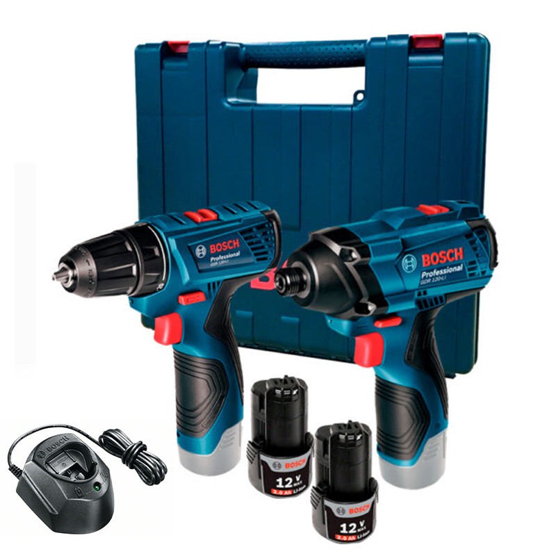 مجموعه بکس و دریل شارژی بوش مدل فوق حرفه ای GDR 120 LI GSR 120 Li Extra Professional