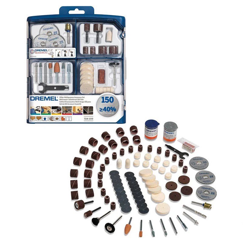 صفحه برش و ساب و پرداخت درمل مدل Dremel 724-150 Accessories مجموعه 150 عددی
