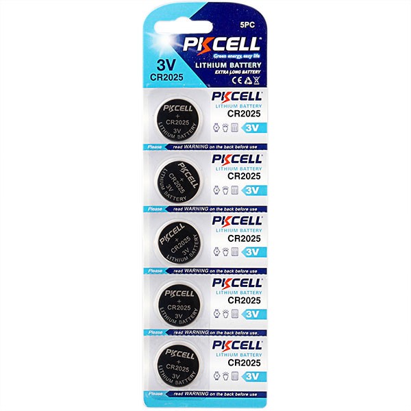 باتری سکه ای پی کی سل مدل CR2025 3V Lithium Manganese بسته 20 عددی