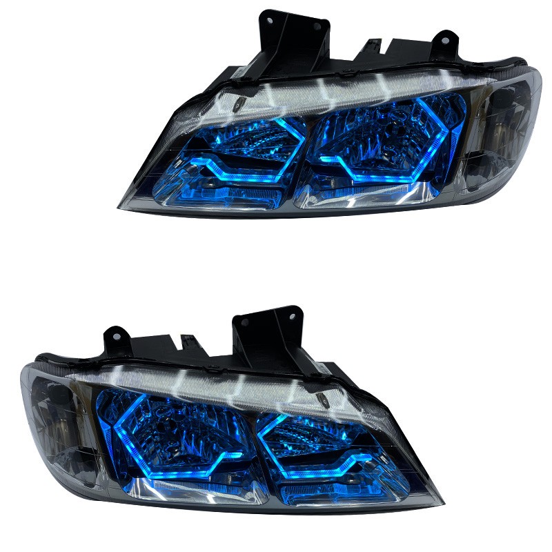 چراغ جلو خودرو گروه پژوهش صنعت مدرن مدل 3D-I8 مولتی کالر مناسب برای پژو پارس بسته دو عددی