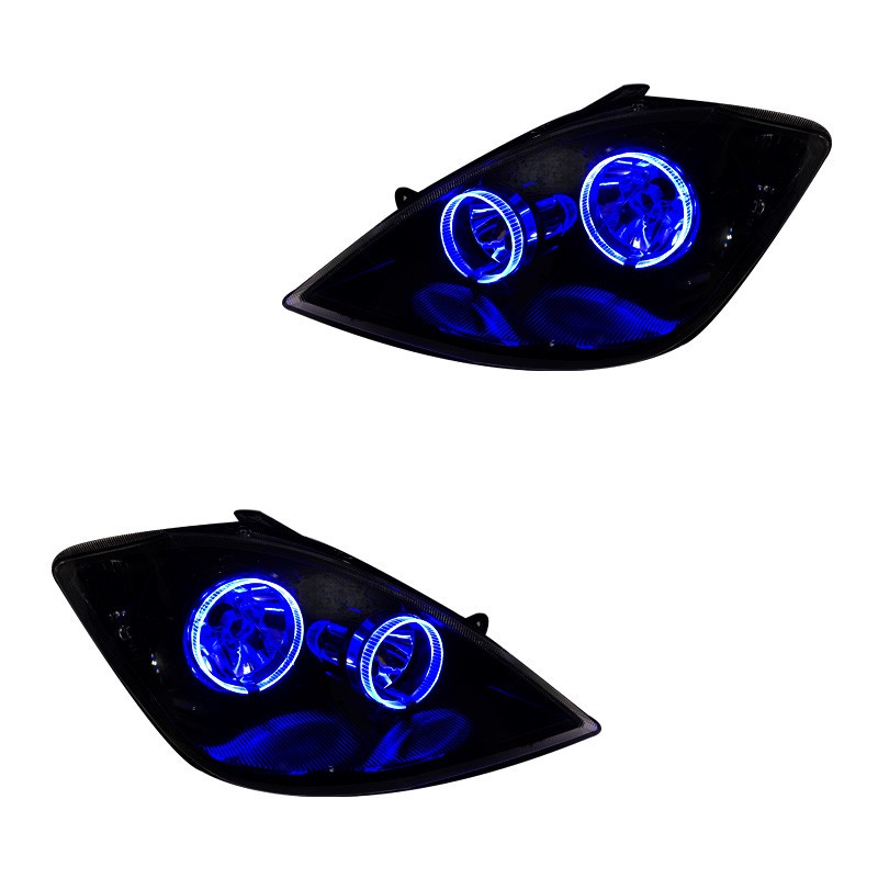 چراغ جلو خودرو گروه پژوهش صنعت مدرن مدل 3D-Ring-B مولتی کالر مناسب برای تیبا بسته دو عددی