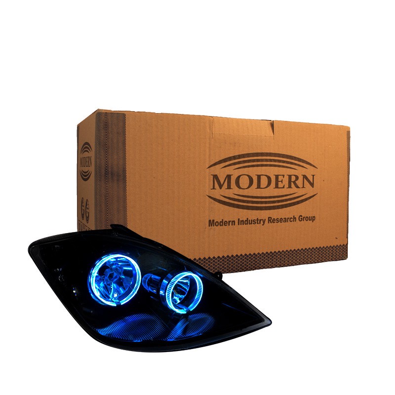 چراغ جلو خودرو گروه پژوهش صنعت مدرن مدل 3D-Ring-B مولتی کالر مناسب برای تیبا بسته دو عددی
