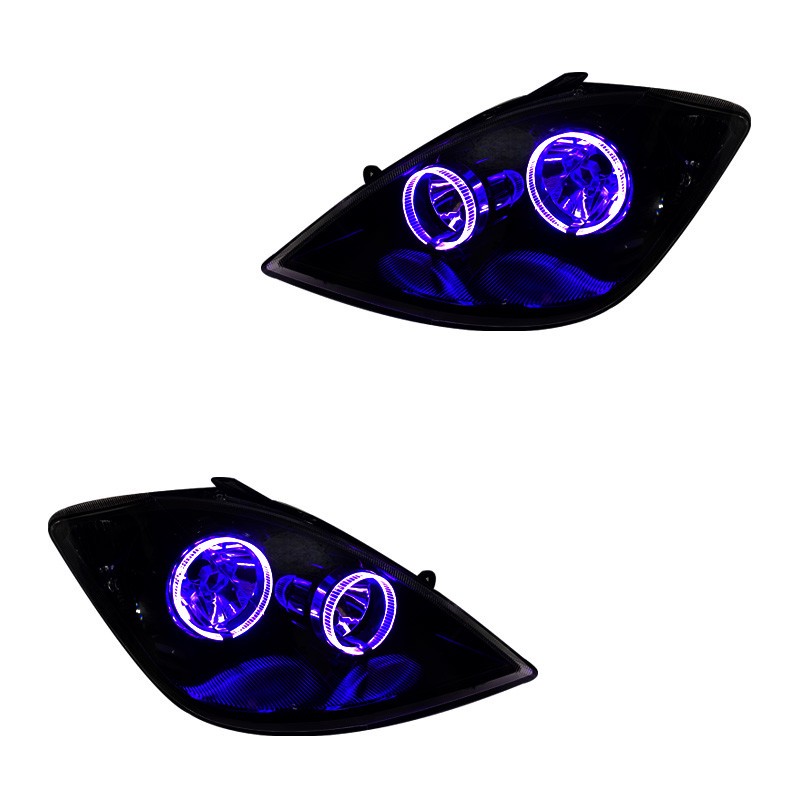 چراغ جلو خودرو گروه پژوهش صنعت مدرن مدل 3D-Ring-B مولتی کالر مناسب برای تیبا بسته دو عددی