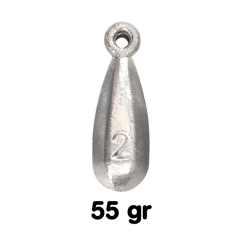 سرب ماهیگیری مدل اشکی کد 2-55g بسته 10 عددی