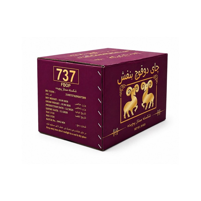چای سیاه خارجی باروتی زرین آسام هندوستان دو قوچ- 10 کیلوگرم