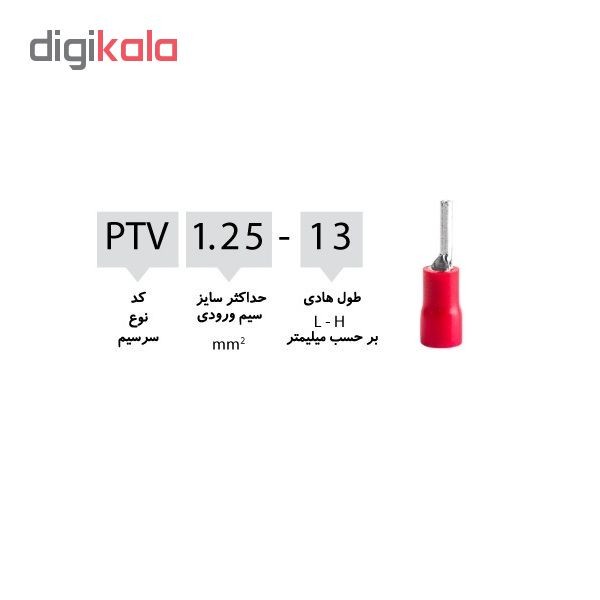 سرسیم ده ده الکتریک مدل PTV 1.25 بسته 25 عددی