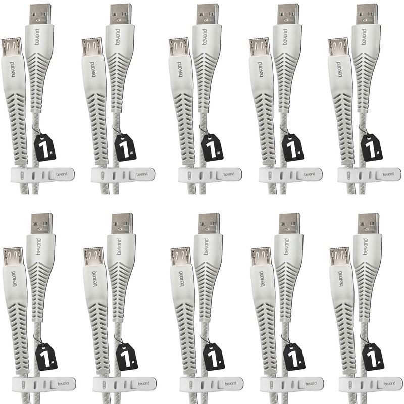 کابل تبدیل USB به MicroUSB بیاند مدل BUM-301 FAST CHARGE طول 1 متر بسته ده عددی