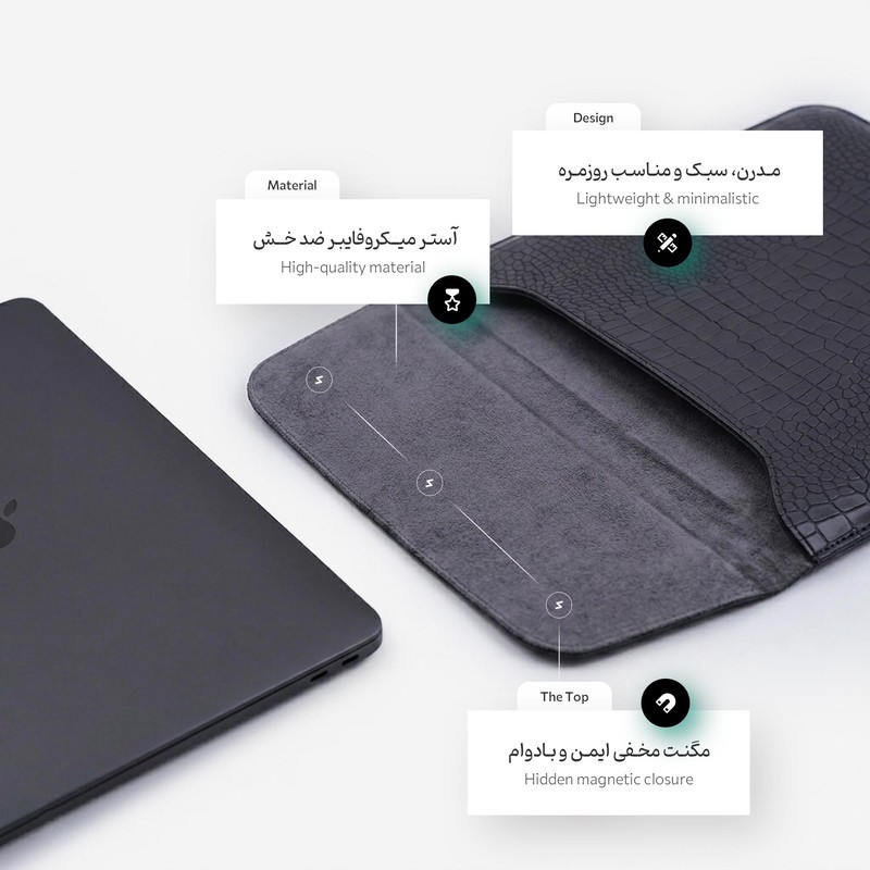 کاور لپ تاپ پروین مدل LC25 مناسب برای MateBook 16s