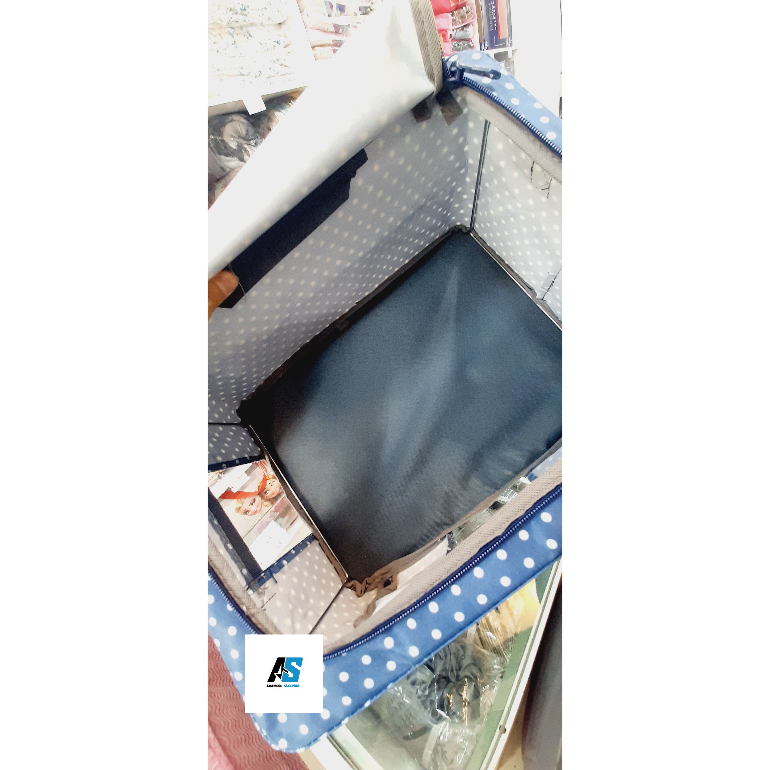 باکس برزنتی اسکلت دار درب دار سورمه ای سایز 2