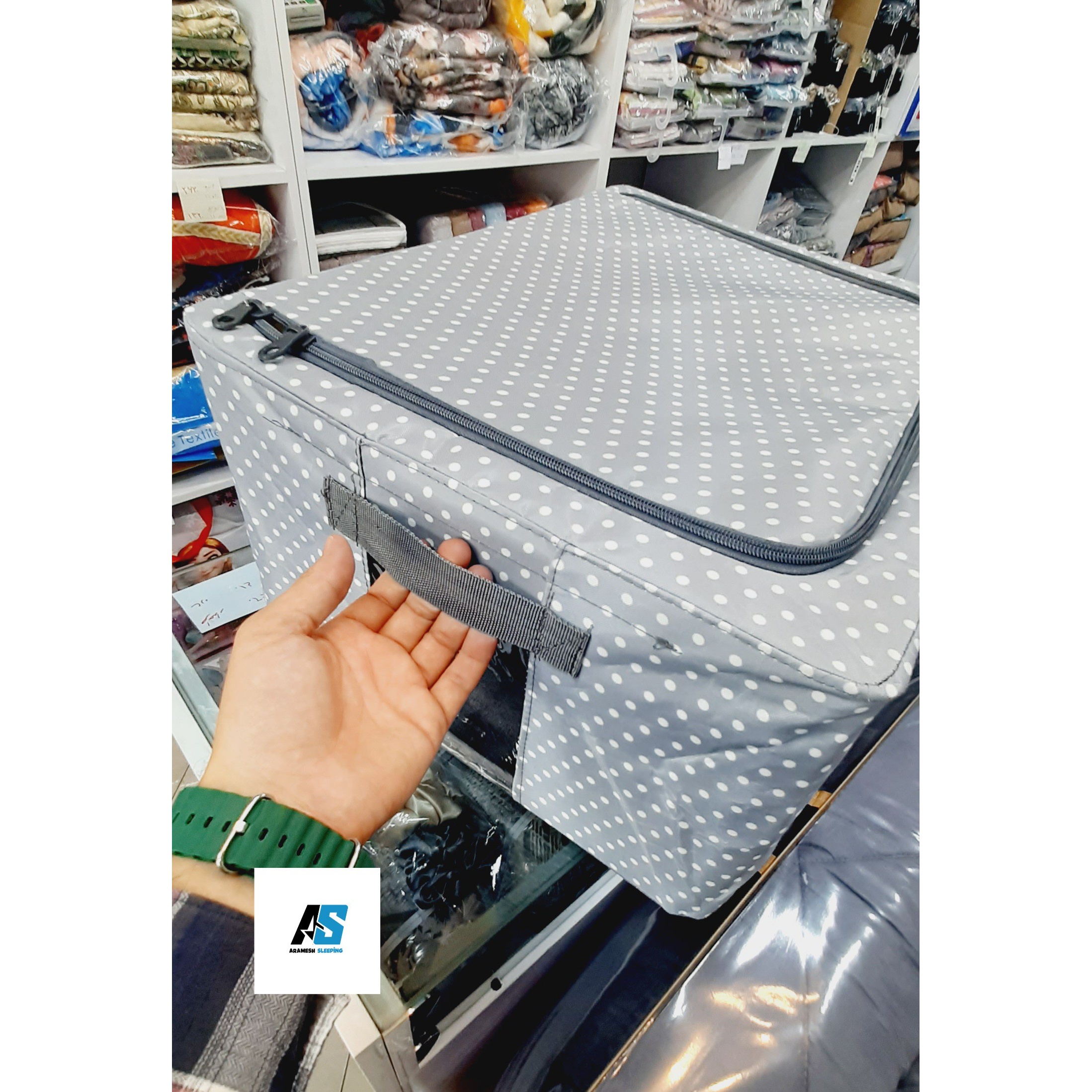 باکس برزنتی اسکلت دار درب دار طوسی سایز 3