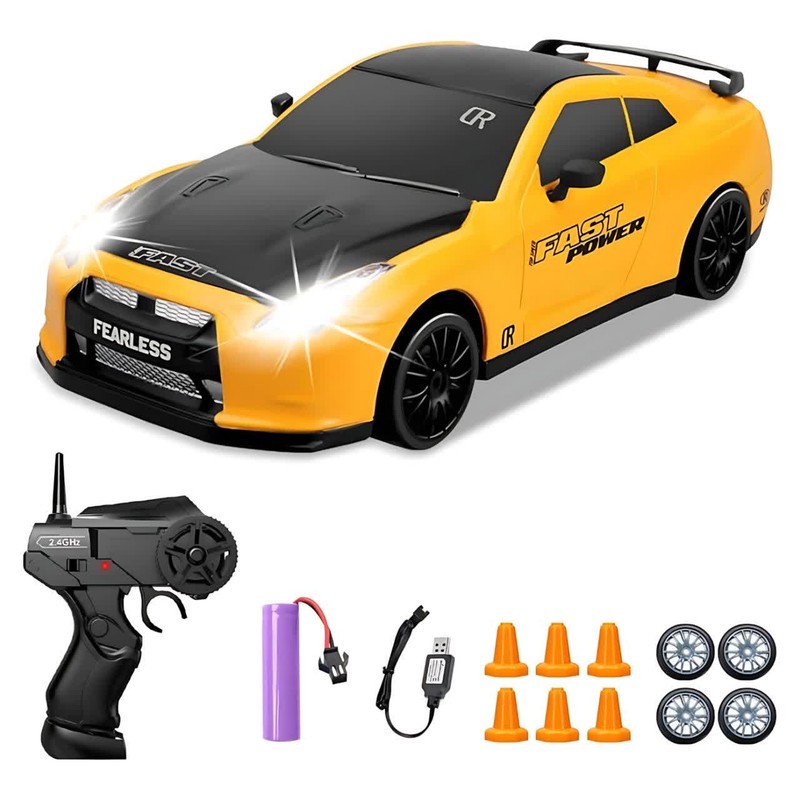 ماشین کنترلی سواری دریفت شارژی ناب سل مدل NISSAN GT-R DRIFT CAR RETURNS NAAB001 با سرعت 15 کیلومتر بر ساعت، چرخش تمام...