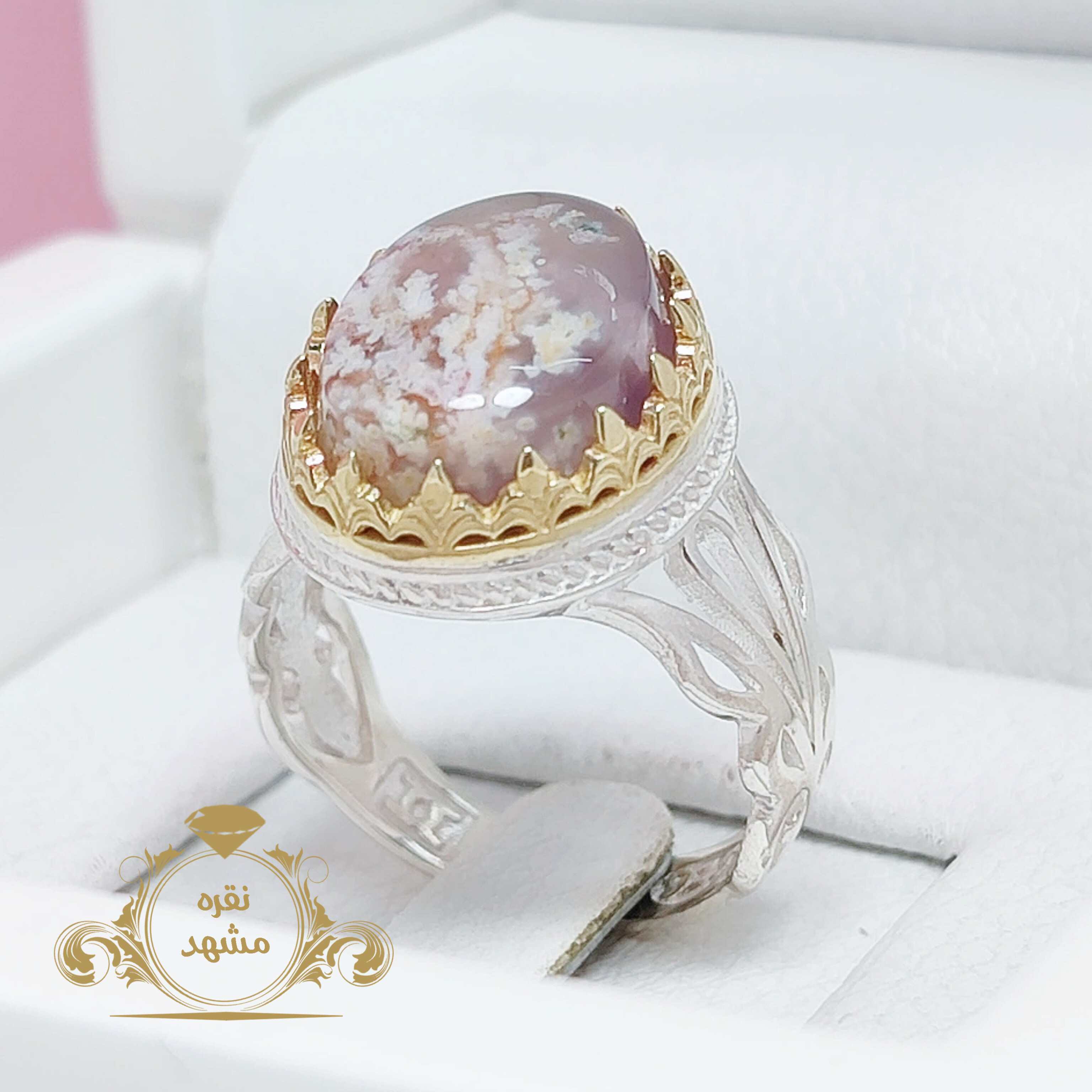 شجر بهاره گلدار انگشتر مردانه نقره کد 09144765
