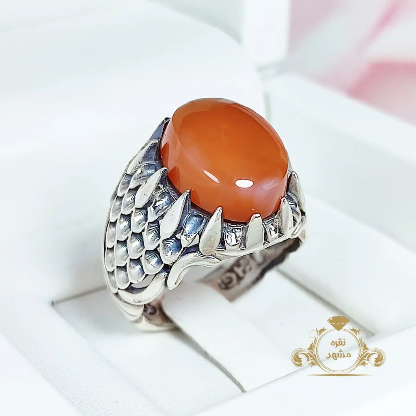 انگشتر مردانه عقیق یمنی اصلی و معدنی کد 13124854