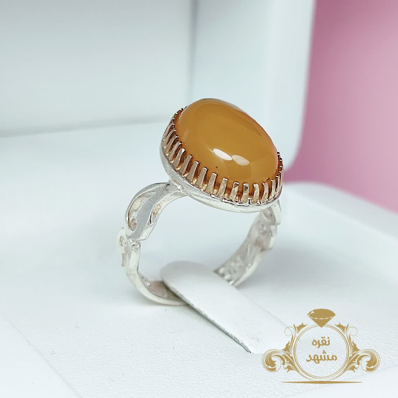 انگشتر عقیق زرد شرف الشمس کد 07144524